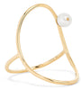 Anissa Kermiche Oval 14 Karat Gold Pearl Ring