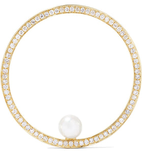 Anissa Kermiche Reine 14 Karat Gold Diamond And Pearl Earring