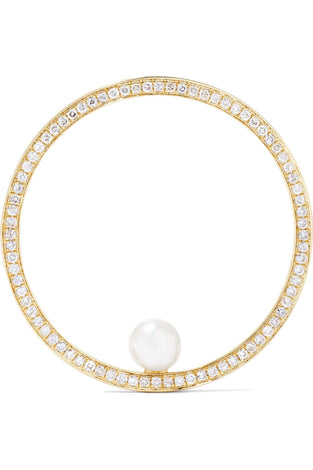 Anissa Kermiche Reine 14 Karat Gold Diamond And Pearl Earring